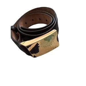 Dolce & Gabbana Basic Gold Brass Brown Leather Belt